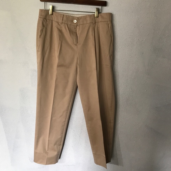 Kate Spade Pleated Khaki Trouser - Picture 2 of 8